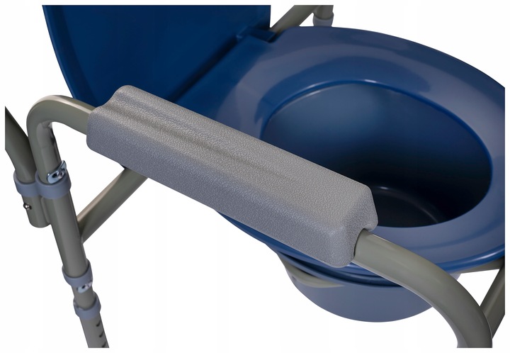 KRZESŁO TOALETOWE TOALETA WC DLA SENIORA SKŁADANE 3w1 PRZENOŚNE MOCNE MED