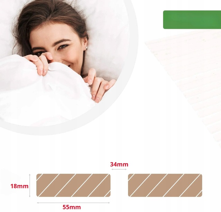 Stelaż do Łóżka Wkład pod Materac 46 Listew Dno Solidny 160x200