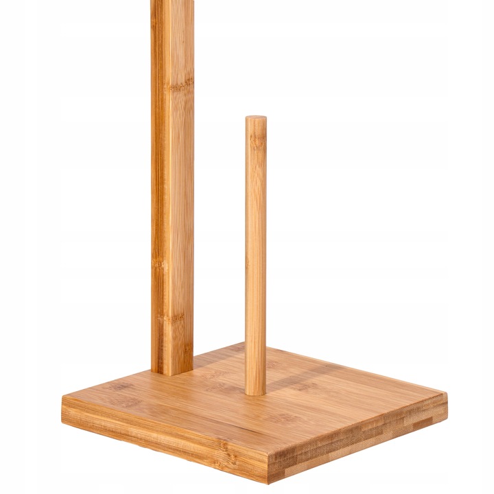 STOJAK NA PAPIER TOALETOWY ZAPAS DREWNIANY UCHWYT BAMBUSOWY DO