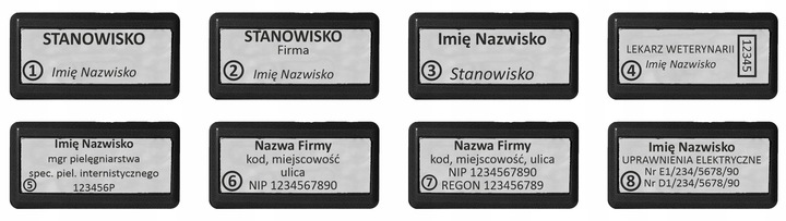 Pieczątka Wagraf B2s do 4 wersów - 12 kolorów obudowy - IMIENNA - FIRMOWA