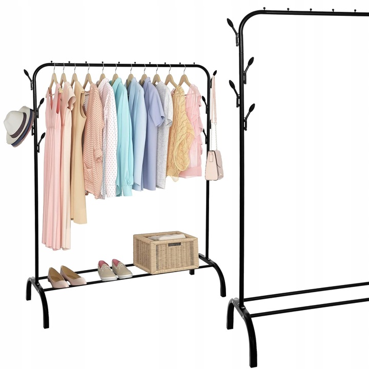 WIESZAK STOJAK NA UBRANIA BUTY STOJĄCY PODŁOGOWY LOFT METALOWY