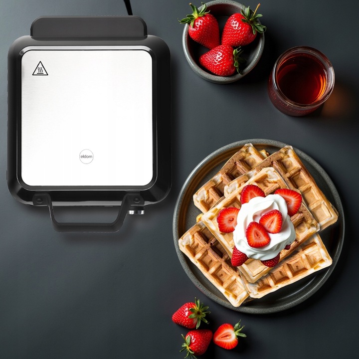 GOFROWNICA 4 GOFRY REGULACJA TEMPERATURY MOCNA 1500W NIEPRZYWIERAJĄCE