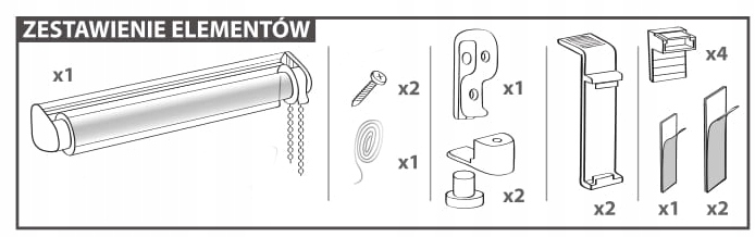 ROLETA DZIEŃ NOC 95x150 CM Z NAPINACZEM KOLORY