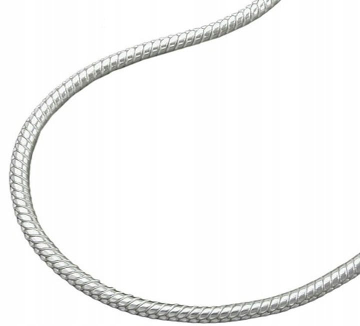 ŁAŃCUSZEK SREBRNY DAMSKI 925 NASZYJNIK GRUBA LINKA ŻMIJKA ŻYŁKA OKRĄGŁA