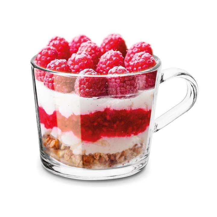 6x SZKLANE KUBKI DO KAWY szklanki do herbaty zestaw kubków Z UCHEM Tadar