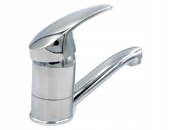 Bateria umywalkowa stojąca z ruchomą wylewką chrom obrotowa łaznienkowa