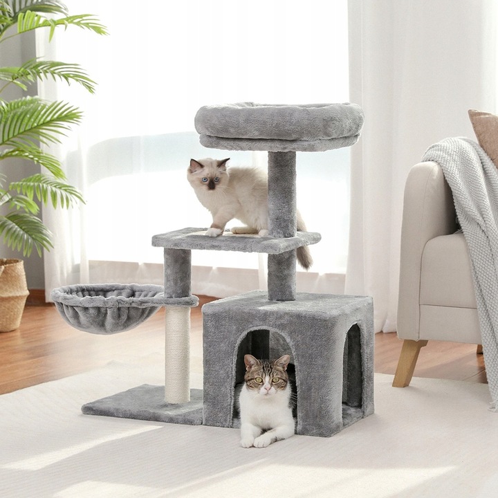 DRAPAK DLA KOTA Z HAMAKIEM DRAPAK LEGOWISKO DOMEK WIEŻA WYSOKA 70 cm