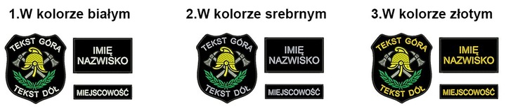 Naszywki straż OSP,ZOSP,KSRG komplet z rzepem