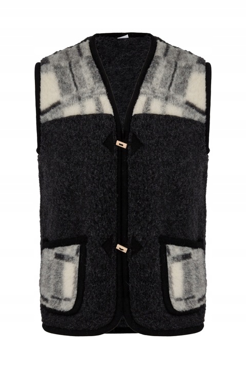 CIEPŁA KAMIZELKA WEŁNIANA 100% MERYNOS rozmiar M