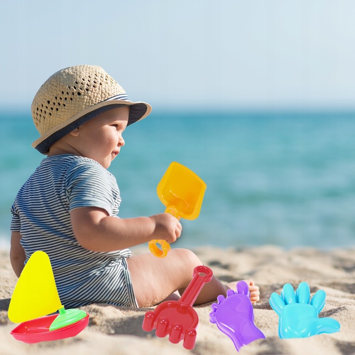 ZESTAW DO ZABAWY W PIASKU PIASKOWNICY WÓZEK TACZKA FOREMKI ŁOPATKI