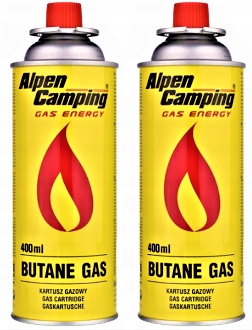 2x KARTUSZ GAZOWY + PALNIK KUCHENKA NABÓJ 400ML