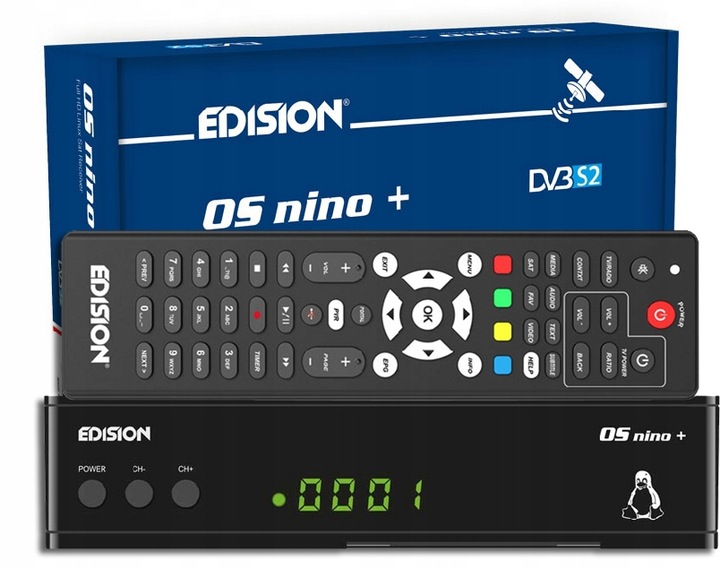 Edision Os NINO+ Full Hd Linux E2 odbiornik Combo