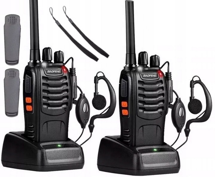 2x WALKIE TALKIE Krótkofalówki BAOFENG BF-888S Radiotelefon PMR DUŻY ZASIĘG