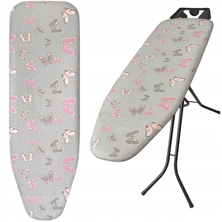 Pokrowiec na deskę do prasowania z motylami podkładem PREMIUM BAWEŁNA 100%