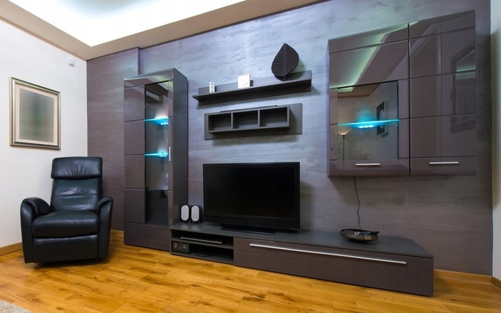 4pkt klips LED RGB do półki szklanej CAŁY ZESTAW Kabel Czarny