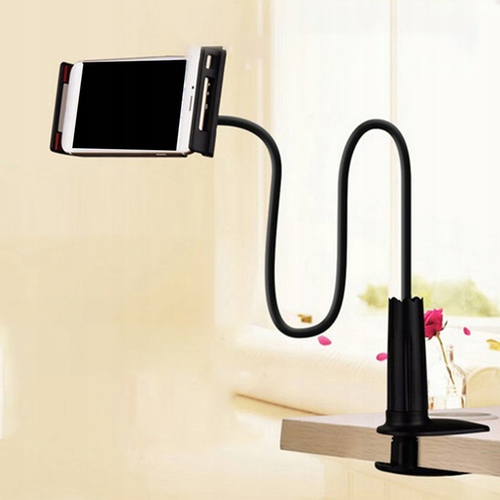 Holder For Mobile Phone Tablet With Adjustable Flexible Arm For Tablet