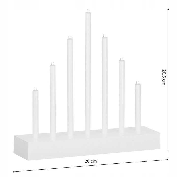 ŚWIECZNIK ADWENTOWY ŚWIĄTECZNY ŚWIECE DEKORACJA 7 led ŚWIĘTA LAMPKI