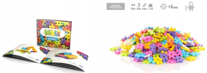 Klocki Meli Konstrukcyjne Basic 600 sztuk +PREZENT