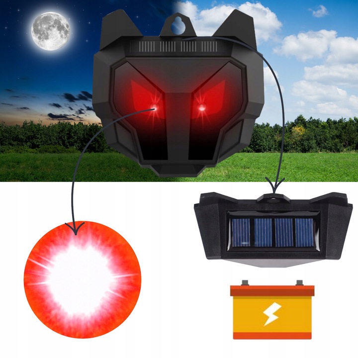 ODSTRASZACZ zwierząt PSÓW KOTÓW SAREN PTAKÓW DZIKÓW MYSZY 7w1 SILNE