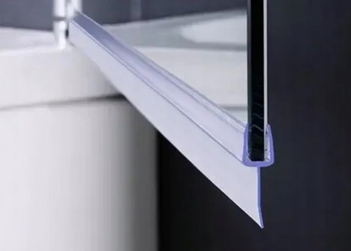 USZCZELKA DOLNA DO KABINY PRYSZNICOWEJ 6-8mm TUNELOWA TRANSPARENTNA