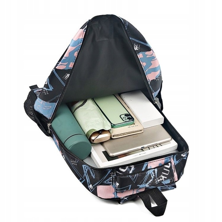 Tornister szkolny plecak młodzieżowy we wzory Duży 24L 3 kolory Klasa 4-8