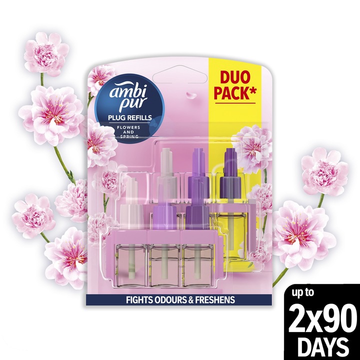 Ambi Pur wkład elektryczny 3VOLUTION 2X20 ml FLOWERS and SPRING 2 SZTUKI