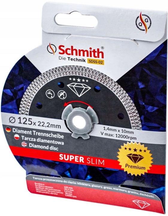 TARCZA DIAMENTOWA DO CIĘCIA GRESU PŁYTEK 125MM PRO