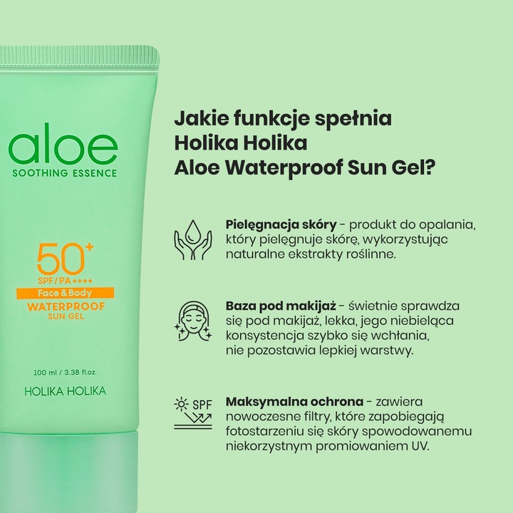 Holika Holika Waterproof Sun Gel Żel do twarzy i ciała SPF 50+, 100 ml