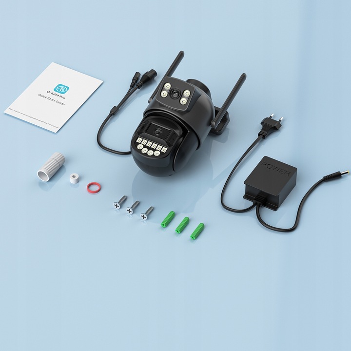 PODWÓJNA KAMERA 2W1 ZEWNĘTRZNA OBROTOWA IP WIFI 2x 5MPX QUAD HD MONITORING