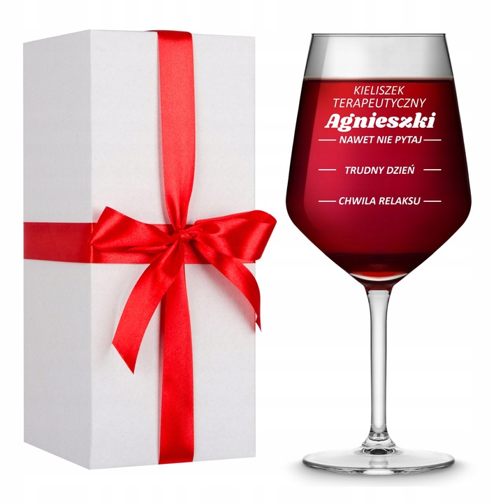 Kieliszek do WINA z GRAWERM PREZENT urodziny 18 20 30 40
