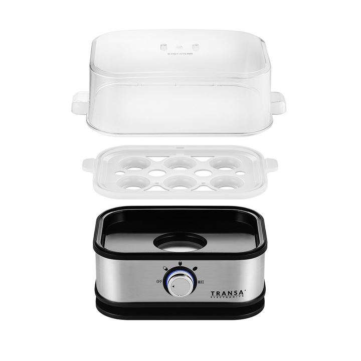 Jajowar do gotowania 6 JAJEK 3 STOPNIE POZIOMU TWARDOŚCI AUTOMAT TIMER