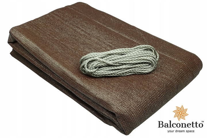 MATA OSŁONA balkonowa osłonowa brązowa 0,9x5m UV na BALKON brąz UV