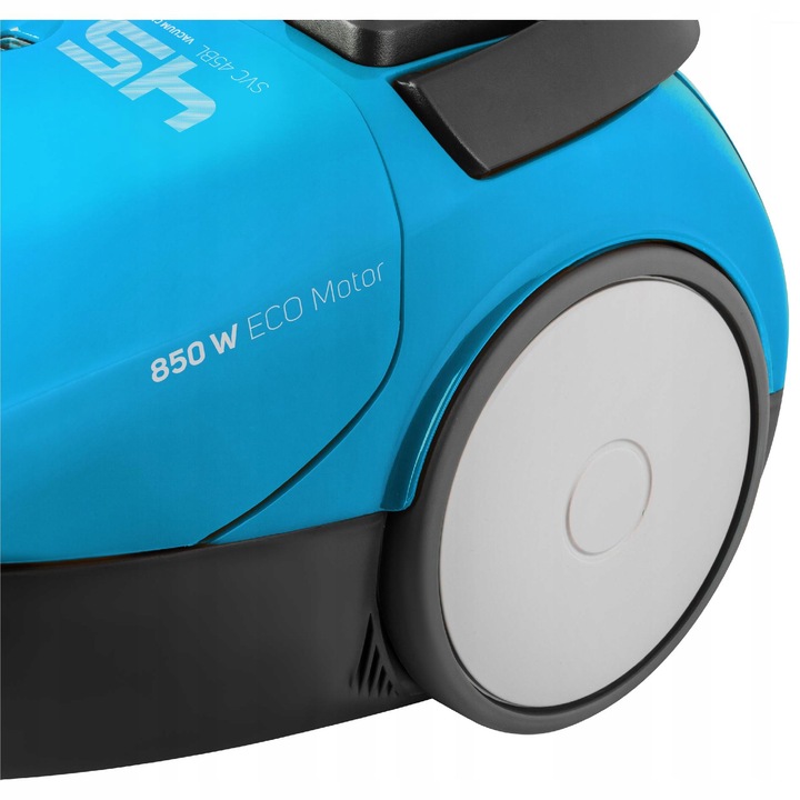 Cichy lekki odkurzacz workowy 850W 1,5L 79dB niebieski Sencor SVC 45BL-EUE3