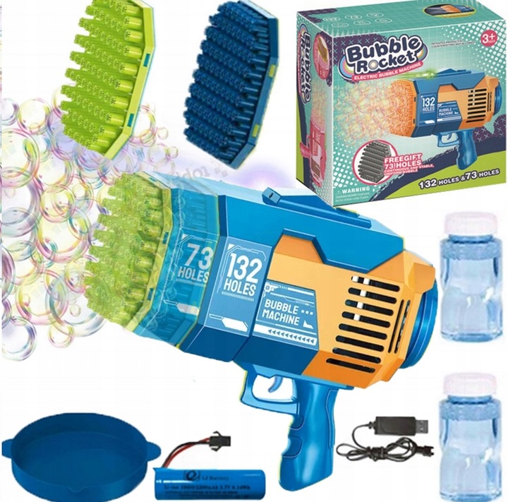 PISTOLET NA BAŃKI BAZOOKA DO BANIEK+ 2szt NAKŁADEK