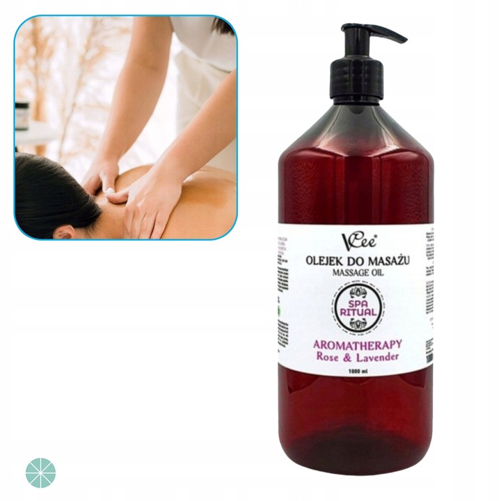 OLEJEK DO MASAŻU NATURALNY WEGAŃSKI VCEE ROSE&LAVENDER 1000ML