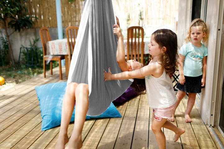 HAMAK - CHUSTA AKROBATYCZNA DLA DZIECI ,1.5*2.8M HUŚTAWKA SENSORYCZNA HAMAK