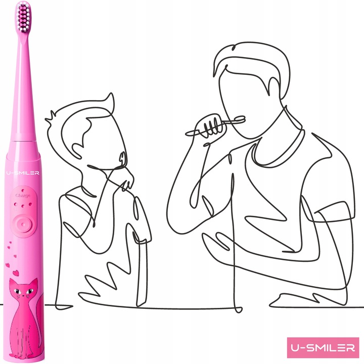 Szczoteczka Soniczna Elektryczna Dla Dzieci Do Zębów 3-12 Lat + 4