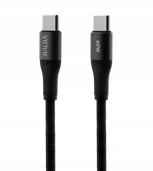 Kabel 60W Przewód Fast Charge Szybkie Ładowanie TYPE C / TYPE C - 1M