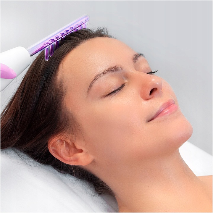 Rubica Darsonval Urządzenie Kosmetyczne + 4 Peloty do Skóry Twarzy Głowy