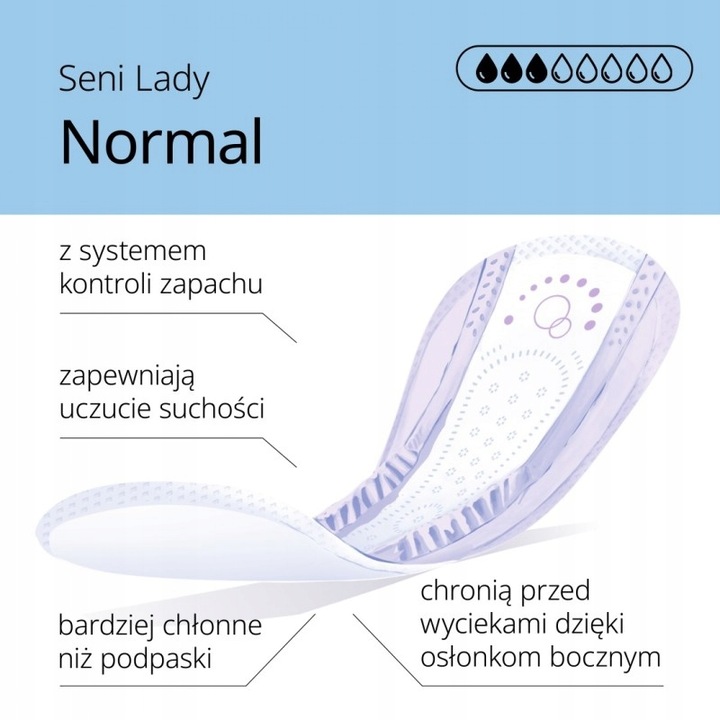 SENI LADY NORMAL wkładki urologiczne dla kobiet 30szt. chłonność 3/7