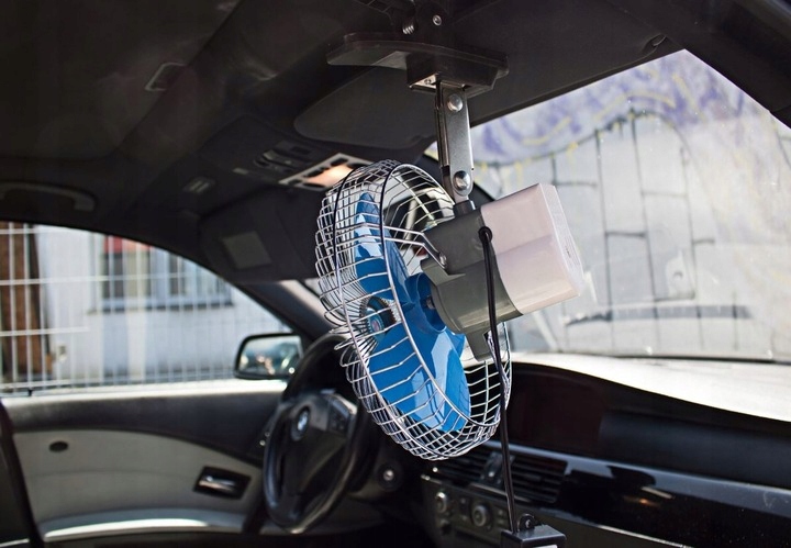 MOCNY WENTYLATOR WIATRAK SAMOCHODOWY 12V DO AUTA NA KRATKĘ KLIPS ŚRUBY