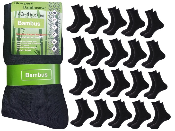 20 x POLSKIE SKARPETKI SKARPETY BAMBUSOWE ANTYBAKTERYJNE 43-46