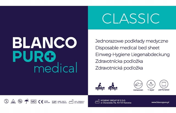 Podkład Medyczny Włókninowy Jednorazowy Higieniczny w Rolce Biały