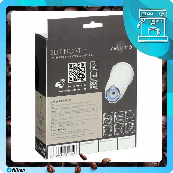 3x FILTR WODY do EKSPRESU Melitta Pro Aqua zamiennik Seltino Vite