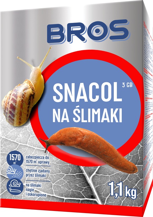 BROS Snacol 3GB trutka, preparat, środek, zwalcza ŚLIMAKI 1,1 kg
