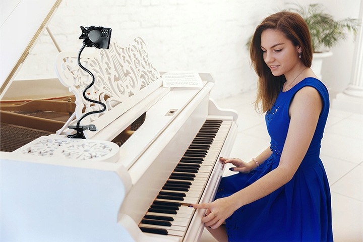 UNIWERSALNY UCHWYT NA TELEFON kamerę 360 PAŁĄK Z KLIPSEM DO BLATU Webski