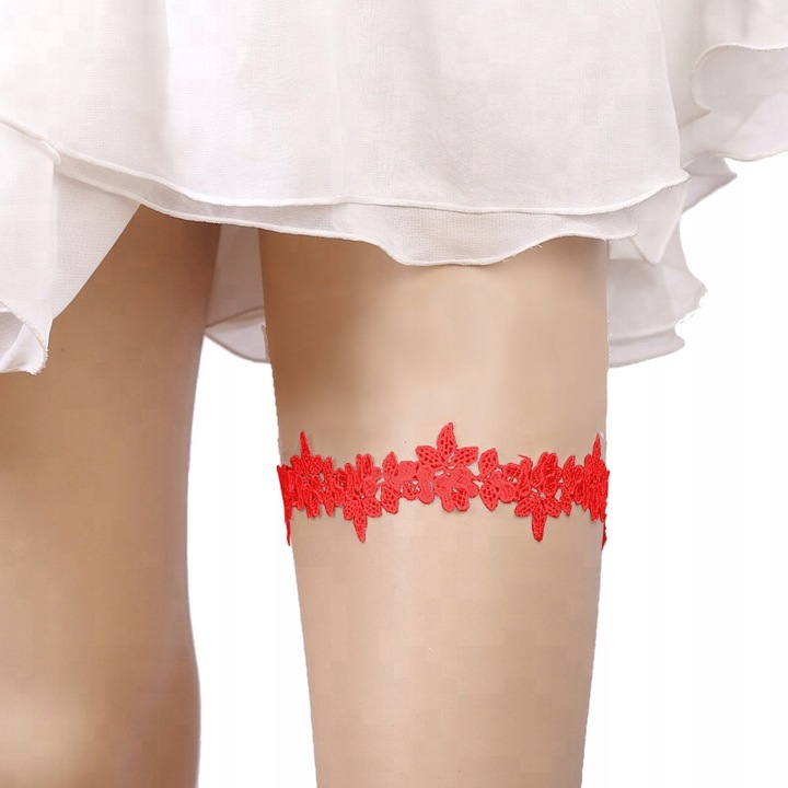 PODWIĄZKA CZERWONA na studniówkę podwiązki JAKOŚĆ HAND MADE matura 2024