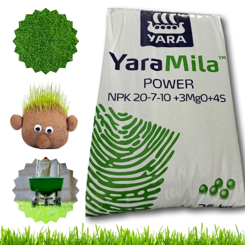 YARA MILA NAWÓZ DO TRAWNIKA 25kg z AZOTEM NPK 20-7-10+Mg +S