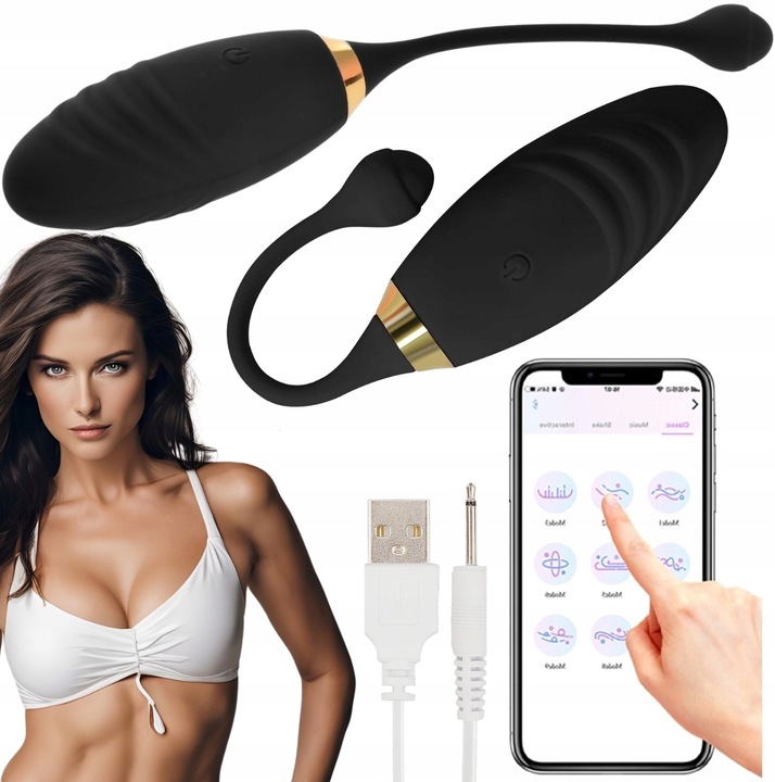 WIBRUJĄCE JAJKO JAJECZKO APP STEROWANE APLIKACJĄ ELEGANCKI WIBRATOR