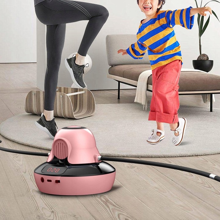 SKAKANKA INTELIGENTNA AUTOMATYCZNA DLA DZIECKO Z LED LICZNIK + PILOT RÓŻOWY